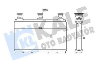 KALE 352075 Kalorifer Radyatoru Bmw E60 E63 E64 GM 64116933922