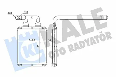 KALE 352145 Kalorıfer Radyatoru Kıa Pıcanto 1.0 1.1 2004> GM 9713807000, GM 6333008, GM 8FH351315281, GM 77529, GM 77540