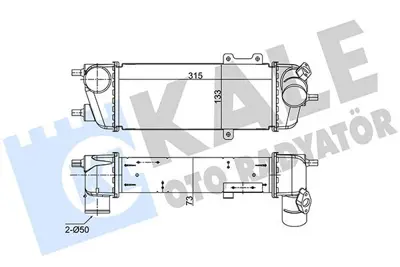 KALE 352485 Turbo Radyatoru Intercoler I30-Ceed 1,6 Crdı 2007-2012 GM 21217526267, GM 21217527666, GM 7526267, GM 7527666