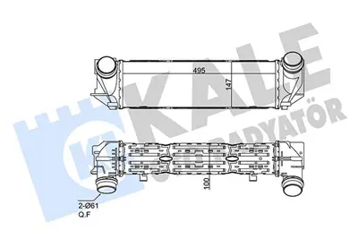 KALE 352495 Turbo Radyatoru Bmw N53 N20 F10 F11 GM 7618768, GM 17117618768, GM 96321