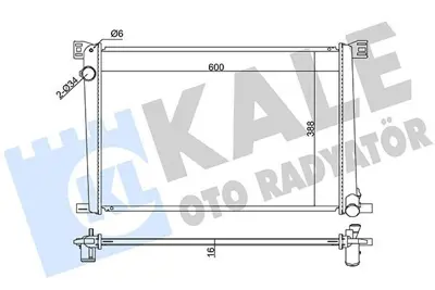 KALE 352570 Motor Su Radyatoru Mını R55 R56 R57 R58 R60 R61 GM 17117535099, GM 7535099, GM 8675266, GM 17118675266, GM DRM05007, GM 1023135, GM 8MK376754591, GM 69706