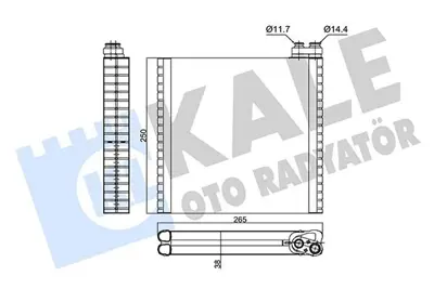 KALE 352980 Evaporator Ducato 2,2 2,3 3,0 06> 221x240x38 GM 77364087, GM TSP0525206, GM 43F0021, GM FTV442, GM RA9111210, GM DEV09102, GM 1700V442, GM 820404N, GM 5E1650000, GM 1225372