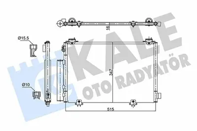 KALE 353055 Klima Radyatoru Toyota Yarıs 1999 2005 GM 21217526267, GM 21217527666, GM 7526267, GM 7527666