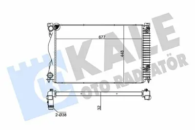 KALE 353100 Motor Radyatoru Audı A6 Otomatık 2,0tdı Tfsı 04>11 GM 4F0121251R, GM 4F0121251AE, GM 4F0121251AR, GM 1103141, GM 8MK376732511, GM 60237A