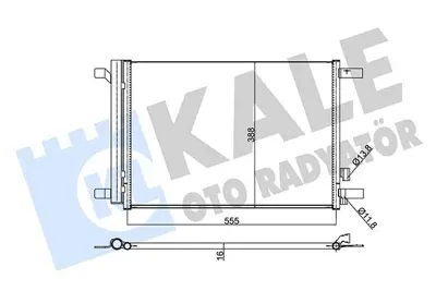 KALE 354020 Klima Radyatoru Golf Vii 13> A3 17> Q3 19> 1.0 1.5 2.0tsi Daca Chzk GM 5Q0816411BF