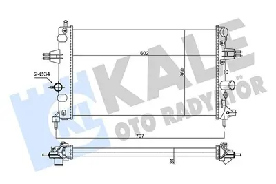 KALE 354105 Motor Su Radyatoru Manuel Astra G 04> Z16xep GM 1300270, GM 93179909, GM 1073138, GM 8MK376719061, GM 8MK376719064, GM 630704, GM 73179909