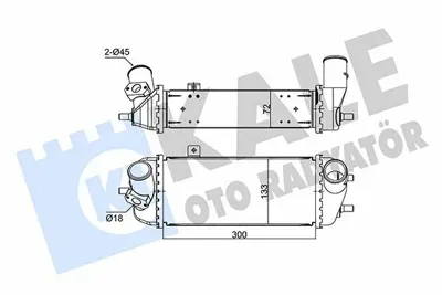 KALE 354135 Intercooler Hyundaı I20 1.4 Crdı 2008-> GM 282702A720, GM 282712A700, GM 282712A710, GM 282712A720