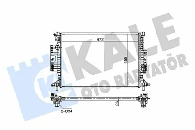 KALE 354265 Motor Su Radyatoru Ford  Grand C Max 11> Focus Iıı 11>  Kuga Iı 14> (At Mt) [26mm] 1.5 Ecoboost 2.0  GM EJ738005CA, GM 2439725, GM EJ7Z8005A, GM EJ738005AG, GM EJ738005AF, GM 2237092, GM 1920192, GM 1857556