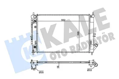 KALE 354285 Motor Su Radyatoru Elantra 1,6 2011-2016 Otomatık Vıtes GM 1J927156JE