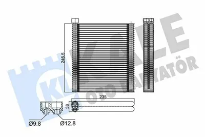 KALE 354895 Evaporator Megane Iıı Fluence 235 X 257,5 X 38 Mm GM 271200957R