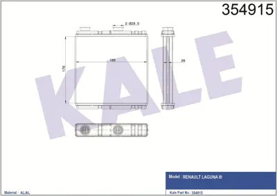 KALE 354915 Kalorıfer Radyatörü GM 271150001R