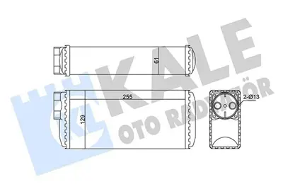 KALE 354950 Kalorıfer Skoda Favorıt - Felıcıa I - Felıcıa Iı - Volkswagen Caddy Iı GM 115972071, GM 6U0819030A, GM 97916027H, GM 115972072, GM 115972070, GM 73650, GM 8FH351024441, GM 6U0819030