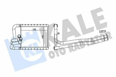 KALE 355130 Kalorifer Radyatoru Hyundai I20 2008-> GM 971384P000, GM 971381Y000