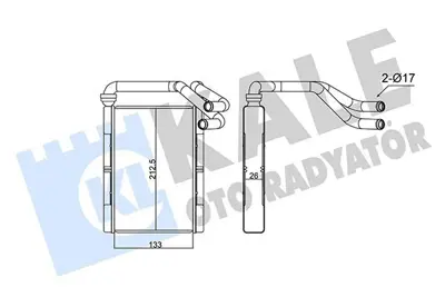 KALE 355210 Kalorıfer Radyatoru Toyota Yarıs 1999-2005 GM 8710752020, GM 871070D020