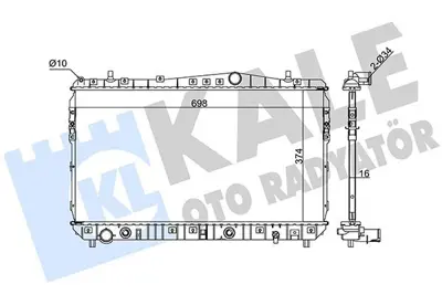 KALE 355400 Motor Su Radyatoru Rezzo 370x698x16 GM P96271475