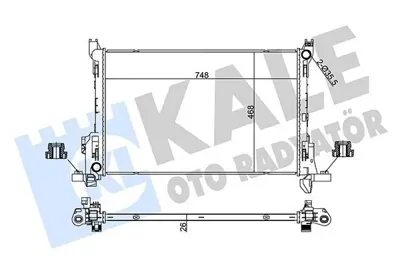 KALE 355630 Motor Radyatoru Renault Trafic Iii 15> Opel Vivaro B 15> 1.6 Dci GM 214103569R, GM 4422503, GM 6000618060, GM 93868887, GM K4422503