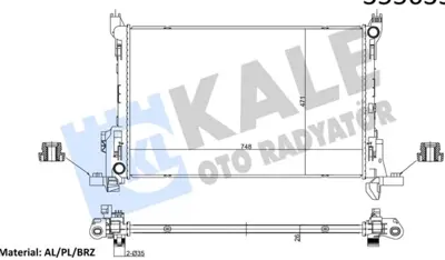 KALE 355635 Motor Radyatoru Trafıc Iıı 1.6 Dcı  GM 214104966R, GM 4422795, GM 6000618062, GM 93868888, GM 4422503, GM 93868887, GM 214103569R, GM 8MK376701601, GM RA0231150, GM 630792