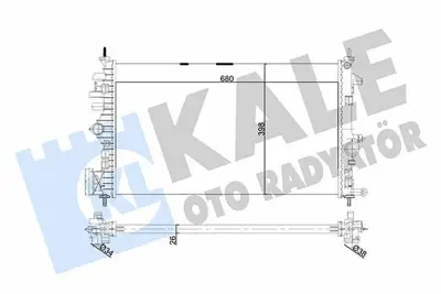 KALE 355650 Su Radyatörü GM 1300371, GM 13434153, GM 39086763