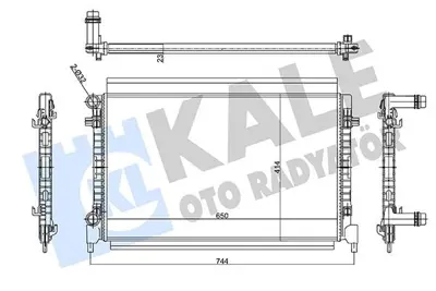 KALE 355680 Motor Su Radyatoru Golf Vıı A3 Leon 1,6 Tsı Cwva GM 5Q0121251T