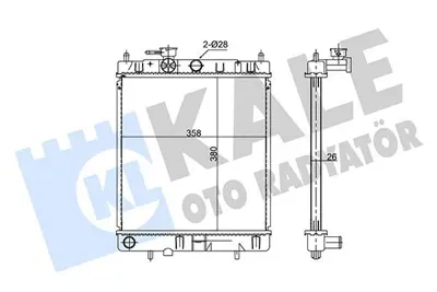 KALE 355705 Motor Su Radyatoru Nıssan Mıcra K11 Kasa 1992 2000 Manuel Vıtes GM 214101F515, GM 214101F520, GM 2141041B00, GM 2141097B00, GM 2141097B15, GM 2141098B00, GM 2141098B15, GM 214106F600, GM 2146097B00, GM 2146097B15