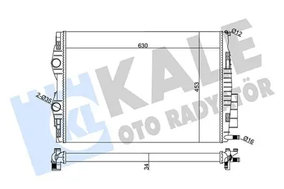 KALE 355830 Su Radyatörü GM 8200325007