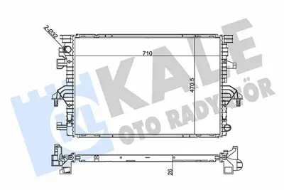 KALE 355905 Su Radyatörü GM 7E0121253F