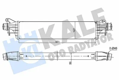 KALE 355915 Turbo Radyatoru Corsa E 15>19  B13dtc - B13dte GM 1302311, GM 1302314, GM 13378221, GM 13440202, GM 13472371, GM 96312, GM 13440203, GM RA8201240, GM 96311, GM 1302299