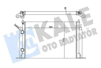 KALE 356260 Motor Radyatoru Stılo 1,6 1,8 16v 04>08 GM 46745809, GM K46745809, GM 8MK376767731, GM 1043108, GM 61885A, GM RA0110860, GM 59069845, GM 46762522