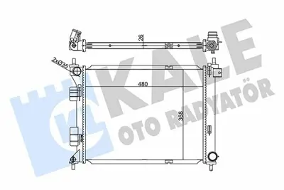 KALE 356280 Su Radyatörü GM 253104P700, GM 25310C8200