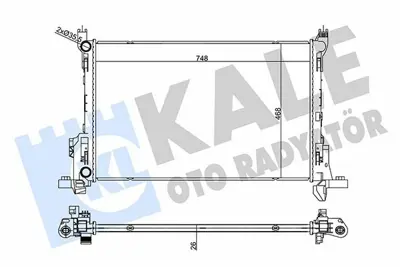 KALE 356320 Su Radyatörü GM 214104344R, GM 4422502, GM 6000618061, GM 93868353