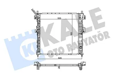 KALE 356370 Motor Radyatoru (555×578×26) Ssangyong Actyon-Kyron Otomatık