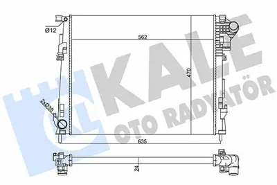 KALE 356895 Su Radyatörü GM 4416948, GM 93854164, GM 8200411166, GM 2140000Q0C