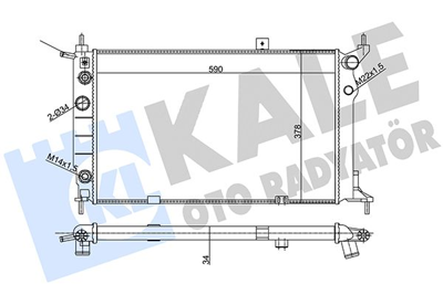 KALE 357010 Motor Su Radyatör GM 1300116, GM 1300147, GM 1300148, GM 52455009, GM 52459347, GM 52459348