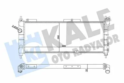 KALE 357015 Su Radyatörü GM 1300152, GM 1300153, GM 52459322, GM 52459323