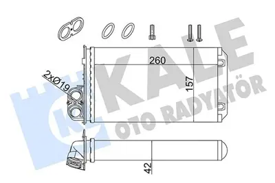 KALE 357245 Kalorıfer Radyatoru 1.9dcı 2.0 2.5 Dcı Trafıc Iı GM 2711500Q0E, GM 271157059R, GM 4451005, GM 93198689