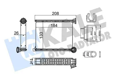 KALE 357310 *Kalorifer Radyatörü 357310 Duster 1.5dcı 1.6 (18>) (Borusuz Aparatlı) Brazıng GM 271151171R