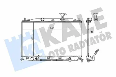 KALE 357900 Motor Su Radyatoru Accent Era 1,4 1,6 Benzınlı Otomatık Vıtes 2006> (370x628x16) GM 253101E100, GM 253101E101, GM 253101E151, GM 253101E150, GM 253101E050, GM 253101E000, GM 2531022170