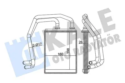 KALE 358640 Kalorıfer Radyatoru Mıtsubıshı Fuso Canter Fe85 Fe83 Fe711 Fe839 Fe859 06>12 Euro4 GM 21217526267, GM 21217527666, GM 7526267, GM 7527666