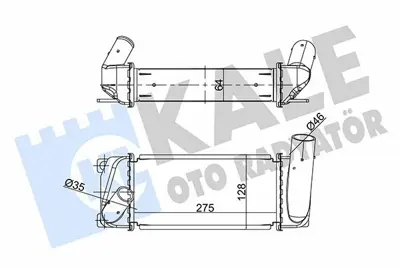 KALE 358695 Turbo Radyatoru Corolla - Aurıs 1,4 D4d 2013-2018 (Intercoler) GM 179400N080, GM RA8280250, GM 96263, GM JD1271004210