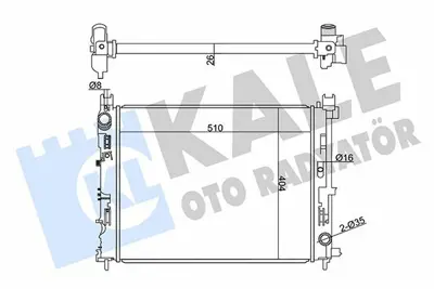 KALE 358970 Su Radyatörü GM 214104225R