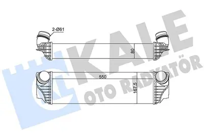 KALE 359110 Turbo Radyatoru Bmw B47 F10 F07 N57 F01 F02 03 F04 11>