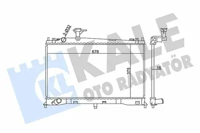 KALE 360100 Motor Su Radyatoru Mazda 6 1,8 2,0 2002 2007 Manuel Vıtes GM LF1715200, GM LF1715200A, GM LF171500A, GM LF1715200B, GM DRM44010, GM 8MK376750261, GM 62462A