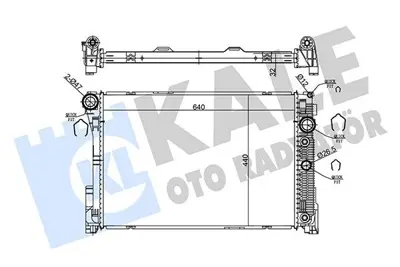 KALE 360180 Motor Su Radyatoru X204 4-Matic 08>15 W204 C63 Amg 08>14 GM 2045004103, GM A2045001203, GM A2045003603, GM 735290, GM 53968, GM 8MK376756221, GM 53140, GM MSA2546, GM 60302546, GM A2045004103