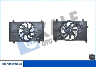 KALE 360255 Davlumbazlı Fan Motoru Accent Era 1.4 1.6 (05->) (12v) GM 253801E000, GM 253801E050, GM 5282011