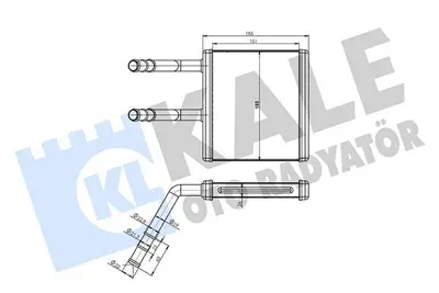 KALE 360865 Kalorıfer Radyatoru Ssangyong Actyon I   Kyron 2.0xdı 05=> Borulu [brazıng Al-Al] [151x193x26]