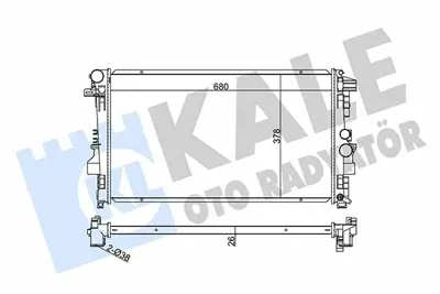 KALE 360900 Motor Su Radyatoru Vıano W639 03> Vıto W639 03> GM 6395010401, GM 6395011101, GM A6395010401, GM A6395011101, GM 8MK376719741, GM 1063111, GM 62572