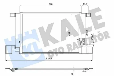KALE 361275 Klima Radyatoru Kurutucu Ile [brazıng Al-Al] [616x454.2x12]