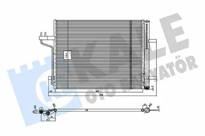 KALE 361290 Ford Kuga Iı   C-Max Iı 2.0 12=> Kurutucu Ile [brazıng Al Al] [605x476.4x16] Klima Radyatoru