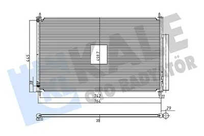 KALE 361315 Klima Radyatoru Honda Pılot 3.5 4wd 10=> Kurutucu Ile [brazıng Al Al] [742x459.7x16]
