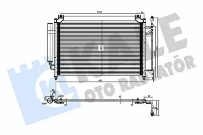 KALE 361340 Klima Radyatoru Mazda Cx-7 2.2 2.3 Mzr 06<14 Kurutucu Ile [brazıng Al Al] [655x407.1x16]